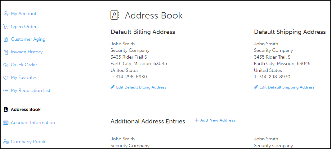 Screenshot of Address Book.