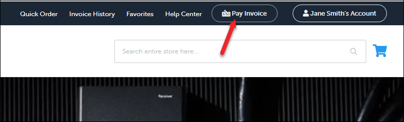 Screenshot of SES Online header with Pay Invoice button indicated.